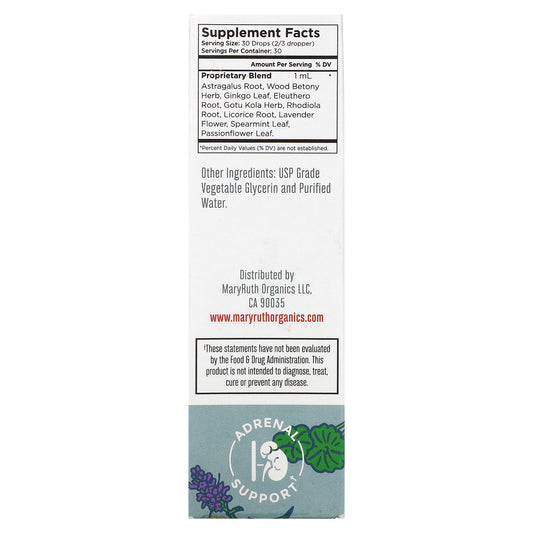 Maryruth Organics, Herbals, Adrenal & Focus For Adults