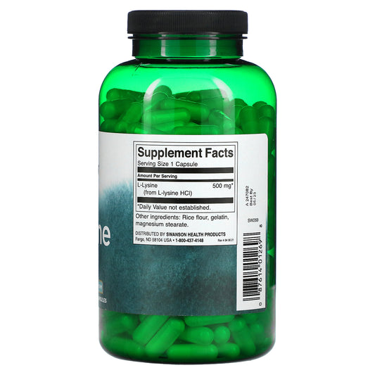 Swanson, L-Lysine, 500 Mg