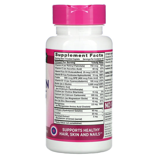 Nature'S Truth, Ultra Hair, Skin & Nails Plus Biotin,  Coated Caplets