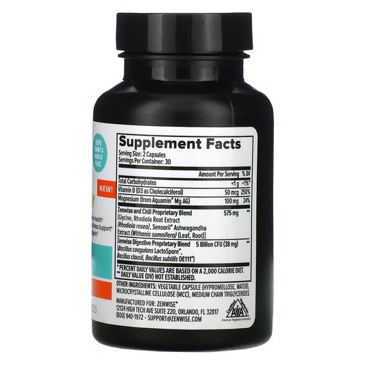 Zenwise Health, Digestress, Digestion + Relaxation Capsules