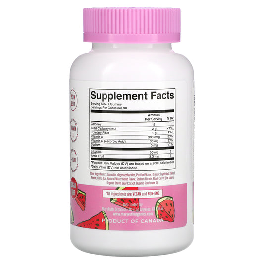 Maryruth Organics, Vegan Collagen Boosting Gummies, Watermelon