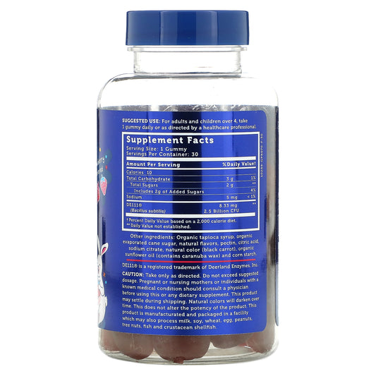 Lovebug Probiotics, Kids Probiotics, Tummy Gummies, Strawberry, 2.5 Billion Cfu