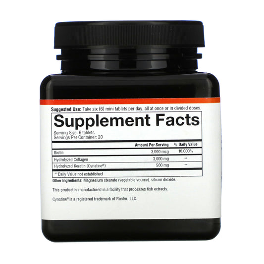 Youtheory, Hair, Collagen + Keratin,  Mini Tablets