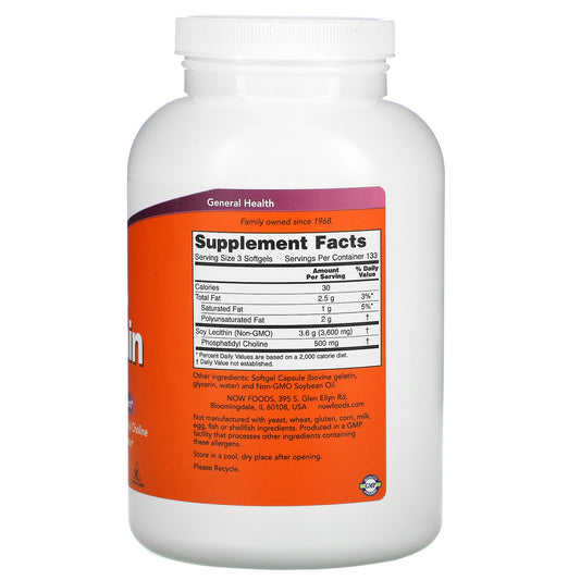 Now Foods, Non-Gmo Lecithin, 1,200 Mg Softgels