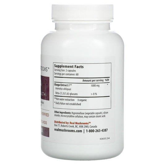 Real Mushrooms, Chaga, Digestive Health