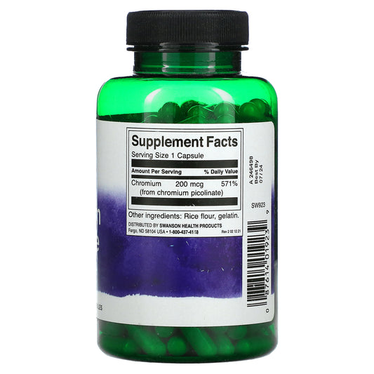 Swanson, Chromium Picolinate, 200 Mcg