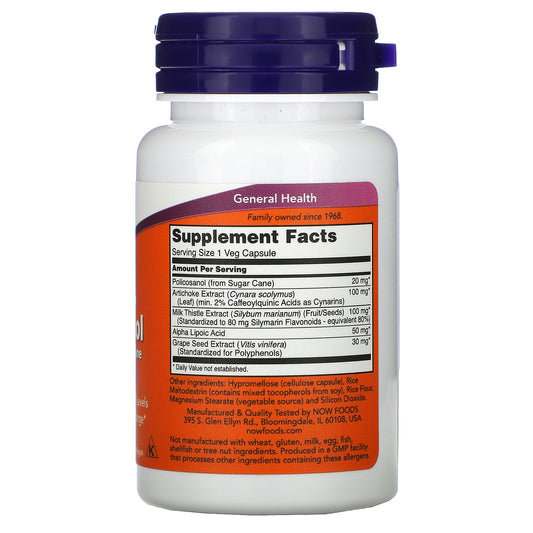 Now Foods, Double Strength Policosanol, 20 Mg  Veg Capsules