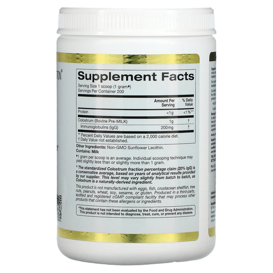 California Gold Nutrition, Colostrum Powder, Concentrated