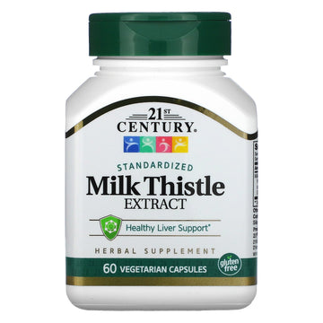 21St Century, Standardized Milk Thistle Extract, Vegetarian Capsules