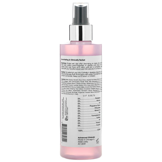 Advanced Clinicals, Rosewater Toner, Tone & Tighten Formula (237 ml)