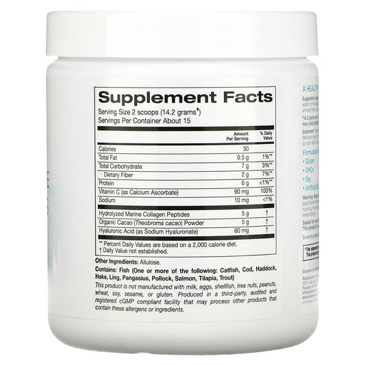 Solumeve, Hydrolyzed Marine Collagen Peptides With Cocoa