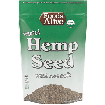 Foods Alive Toasted Hemp Seed With Sea Salt  - Vegan