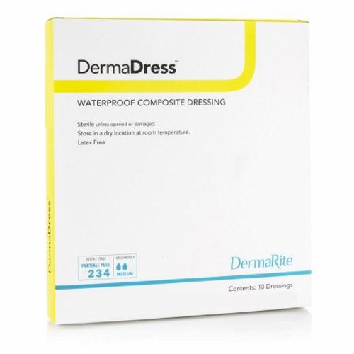 Composite Dressing Waterproof DermaDress 4 X 10 Inch Sterile