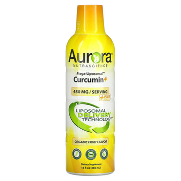 Aurora Nutrascience, Mega-Liposomal Curcumin+, Organic Fruit, 450 Mg