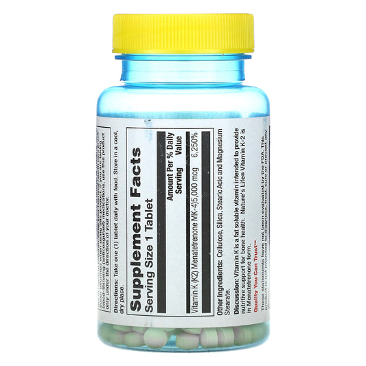 Nature'S Life, K-2, Bone Health Menatetrenone