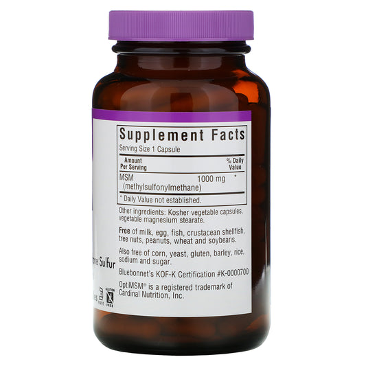 Bluebonnet Nutrition, Msm, 1000 Mg