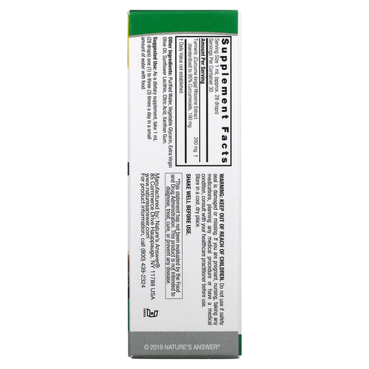 Nature'S Answer, Turmeric-3, Alcohol-Free