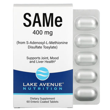 Lake Avenue Nutrition, Same (S-Adenosyl-L-Methionine Disulfate Tosylate), 400 Mg