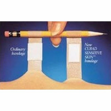 Adhesive Strip CuritySensitive Skin 1 X 3 Inch Plastic Recta
