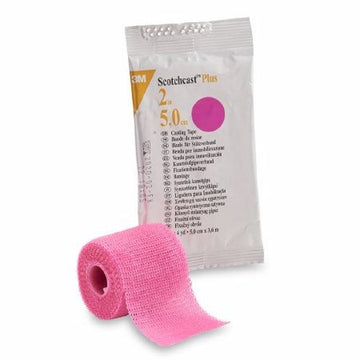 Cast Tape 3M Scotchcast Plus 2 Inch X 12 Foot Fiberglass Bright Pink Count of 10 By 3M