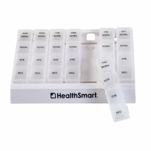 Pill Organizer HealthSmart Large 7 Day 4 Dose Count of 1 By