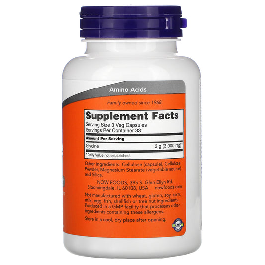 Now Foods, Glycine, 1,000 Mg