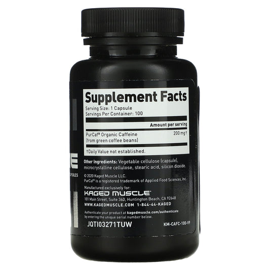 Kaged Muscle, Purcaf Caffeine, Vegetable Capsules