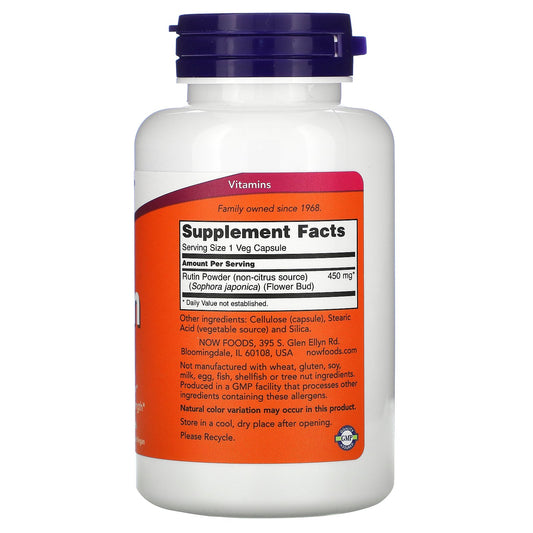 Now Foods, Rutin, 450 Mg Veg Capsules