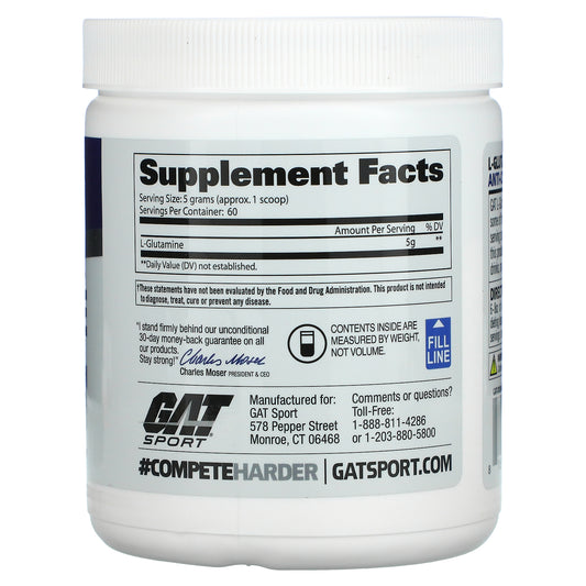 Gat, L-Glutamine, Unflavored