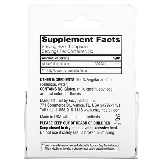 Enzymedica, Beanassist Capsules