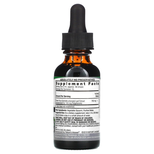 Nature'S Answer, Green Tea Extract, Alcohol-Free