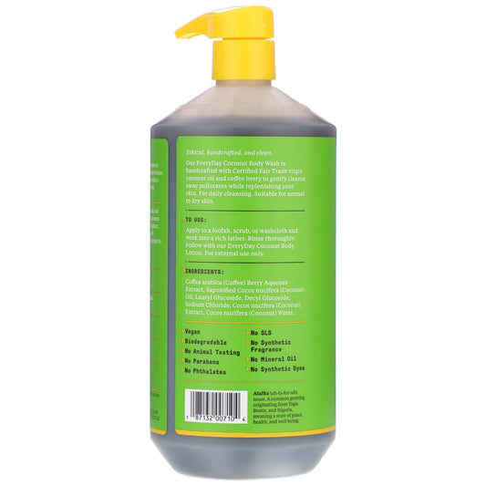 Alaffia, Everyday Coconut, Body Wash, Normal to Dry Skin, Purely Coconut(950 ml)
