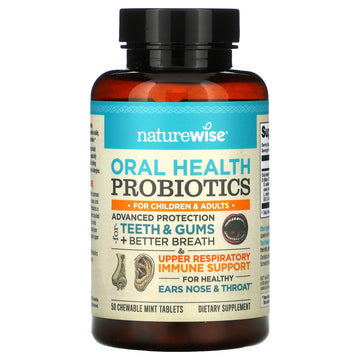 Naturewise, Oral Health Probiotics, For Children And Adults, Mint Chewable Tablets