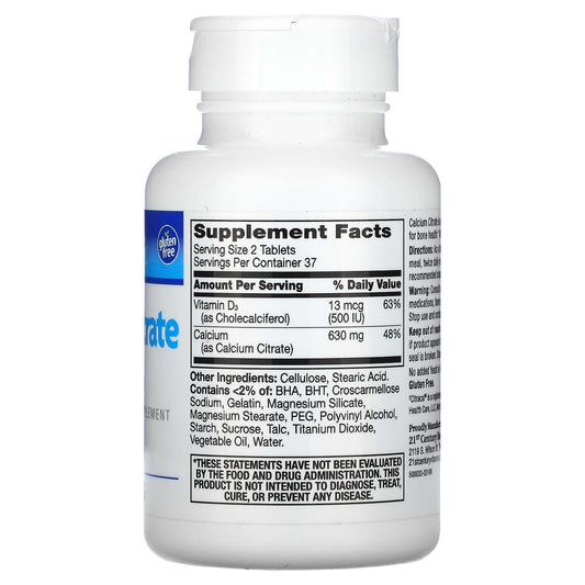 21St Century, Calcium Citrate + D3 Maximum