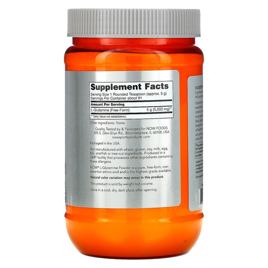 Now Foods, Sports, L-Glutamine Powder