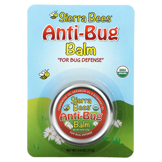 Sierra Bees, Anti-Bug Balm, Cedarwood, Geranium & Rosemary Oil (17 G)