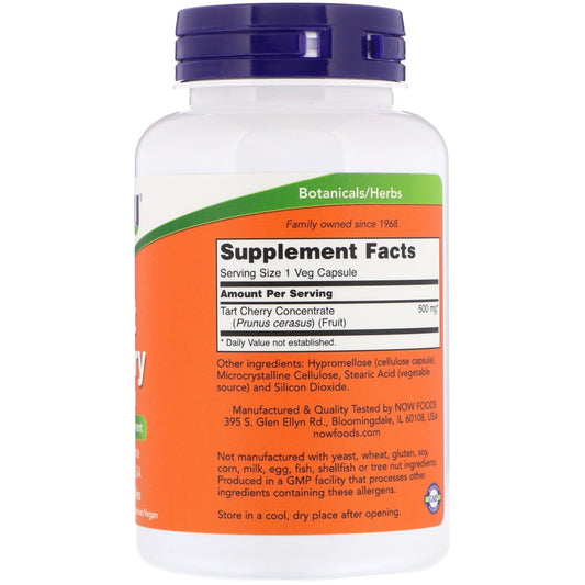 Now Foods, Tart Cherry, 500 Mg Veg Capsules