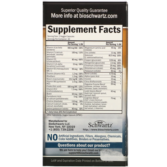 Bioschwartz, Men'S 50+ Multivitamin