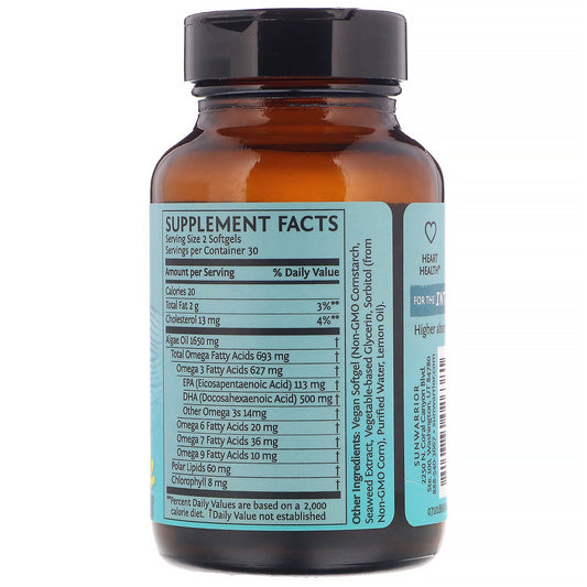 Sunwarrior, Omega-3, Vegan DHA + EPA, Vegan Softgels