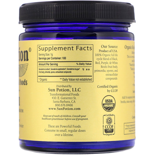Sun Potion, Organic Reishi Powder