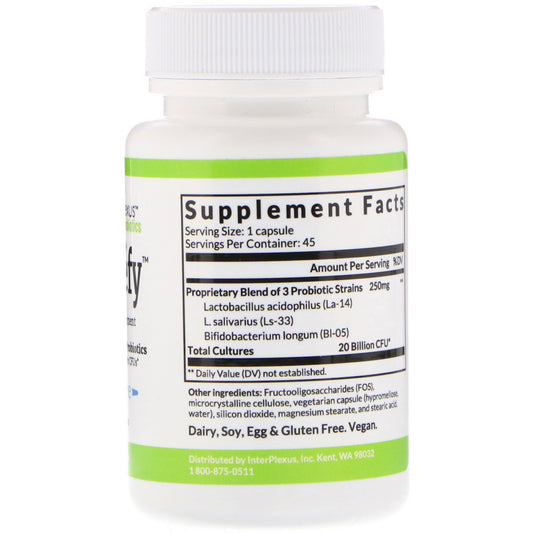 Interplexus, Fortefy, 20 Billion Cfu'S, 45 Capsules