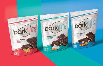 Bark Thins Mix Of Three Bags. Almond, Coconut And Pretzel