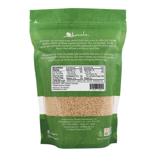 Kevala Organic Toasted Sesame Seeds Unhulled