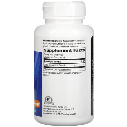 Nature'S Way, Cherry Fruit, Sweet Cherry Extract, 500 Mg Capsules