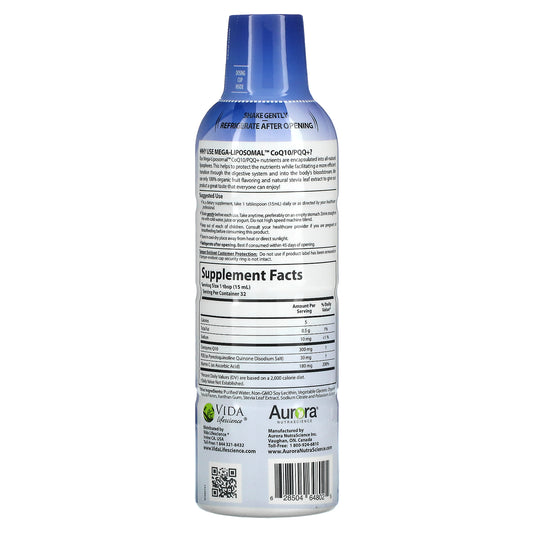 Aurora Nutrascience, Mega-Liposomal Coq10/Pqq+, Organic Fruit