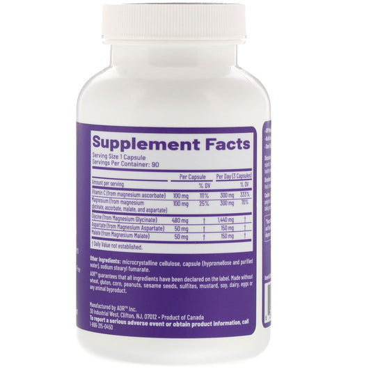 Advanced Orthomolecular Research AOR, Advanced Magnesium Complex Vegetarian Capsules