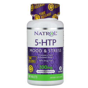Natrol, 5-Htp, Time Release, Maximum Strength