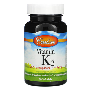 Carlson Labs, Vitamin K2 Mk-7, 45 Mcg