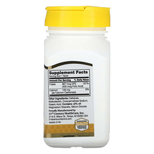 21St Century, Folic Acid Easy To Swallow Tablets