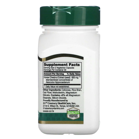 21St Century, Horse Chestnut Extract, Standardized, Vegetarian Capsules